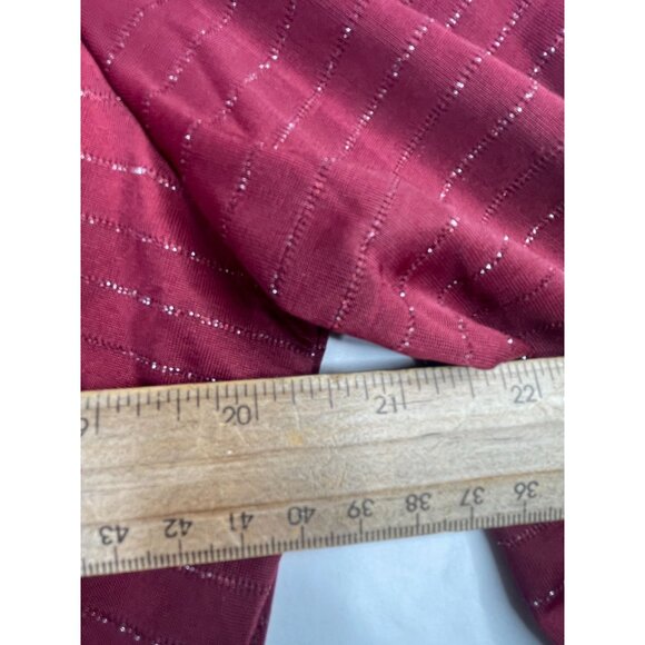 Lane Bryant Metallic Stripe Blouse size 18/20 Maroon - Picture 6 of 7